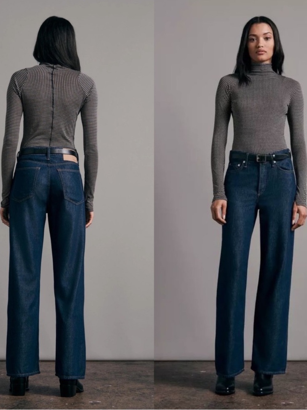 Rag & Bone Jeans Logan Mid-Rise Wide Leg in Rinse